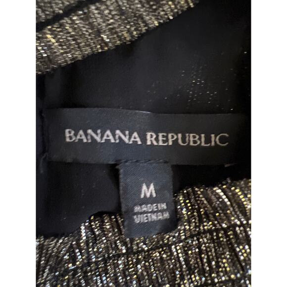 Banana Republic Metallic Blouse Women’s M Gold Sleeveless Holiday Party Top - Picture 5 of 6